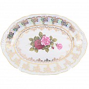 Блюдо овальное Queen's Crown Aristokrat Роза 28 см