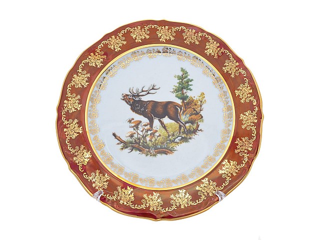 Набор тарелок Repast Охота красная Мария-тереза R-L 27 см