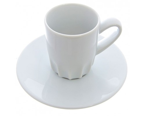 Чашка с блюдцем для эспрессо Benedikt Ribby белый 80 мл