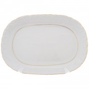 Блюдо овальное Repast Rococo Золотая полоса 33 см
