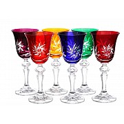 Набор рюмок для водки 60 мл Цветной хрусталь Bohemia 8245 6 шт