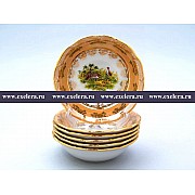 Набор салатников 13 см Магнолия Охота Бежевая MZ 6 шт