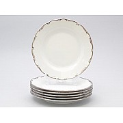 Набор тарелок 17 см Анжелика Отводка платина MZ 6 шт