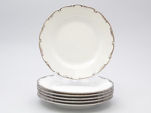 Набор тарелок 17 см Анжелика Отводка платина MZ 6 шт