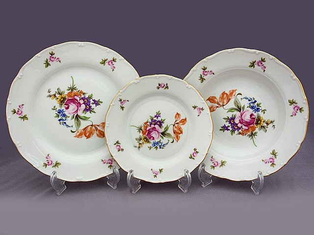 Набор тарелок Офелия Полевой цветок MZ на 6 персон 18 шт