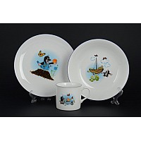 Детский набор посуды Крот и лодка Thun 3 предмета
