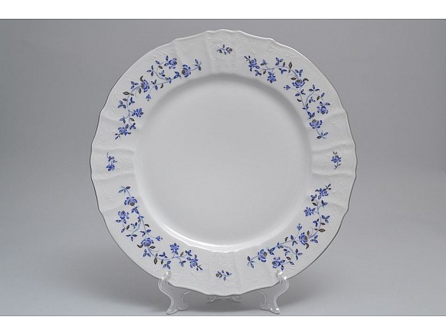 Блюдо круглое 30 см Бернадотт Васильковый узор