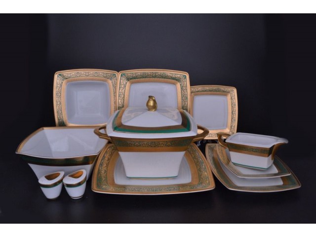 Столовый сервиз Соната Изумруд Carlsbad на 6 персон 27 предметов