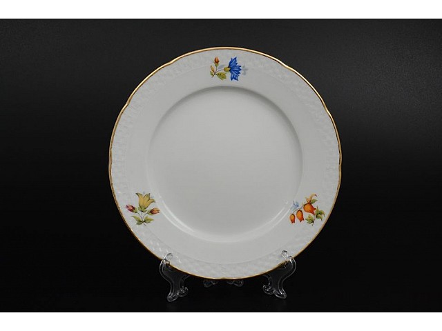 Набор тарелок 19 см Thun Николь Цветы Отводка золото 6 шт