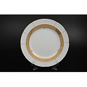 Набор тарелок 25 см Thun Николь Золотой орнамент 6 шт