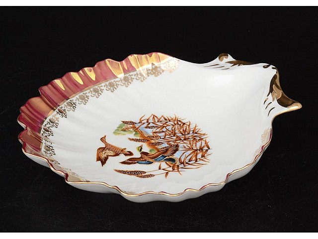 Салатник ракушка 21 см Охота красная Корона Queens Crown