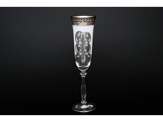 Набор фужеров для шампанского Анжела Версачи Стразы R-G фон платина Bohemia