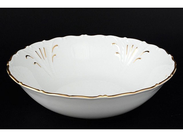 Салатник 26 см Лиана Золотой узор MZ