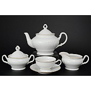 Чайный сервиз Лиана Белый узор MZ на 6 персон