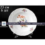 Набор тарелок глубоких 23 см Лиана Полевой цветок MZ 6 шт