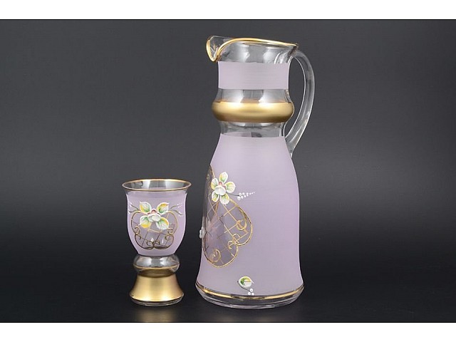 Набор для воды королевский Розовый NB-Arte Bohemia 7 предметов