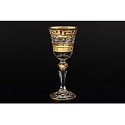 Набор рюмок для водки 60 мл Кристина Костка Стразы зеленые R-G фон Bohemia 6 шт