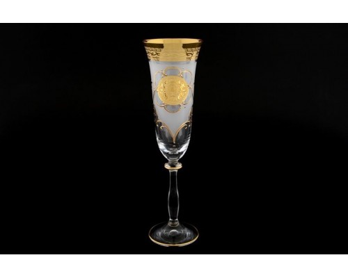 Набор фужеров для шампанского 190 мл Анжела Версаче Лев R-G фон Bohemia Crystal 6 шт