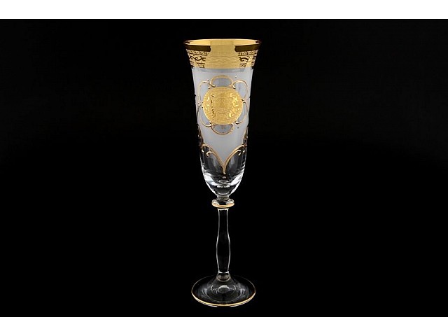 Набор фужеров для шампанского 190 мл Анжела Версаче Лев R-G фон Bohemia Crystal 6 шт