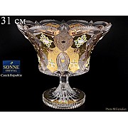 Фруктовница 31 см на ножке Sonne Crystal Золото