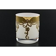 Набор стаканов для виски 280 мл Белый золотой цветок E-V Bohemia Crystal