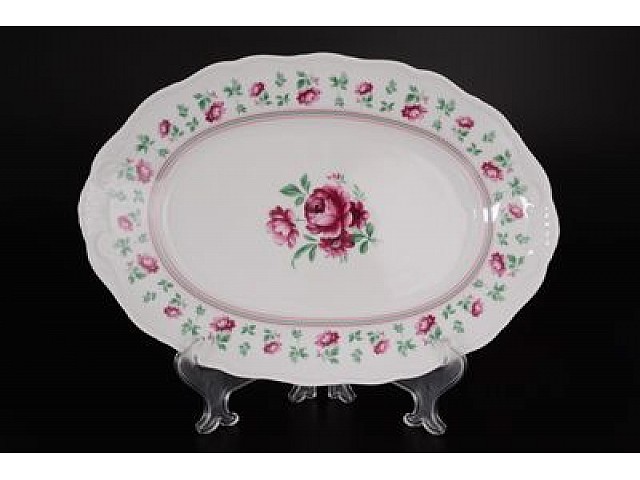 Блюдо овальное 32 см Офелия Плетистая роза Лагуна MZ