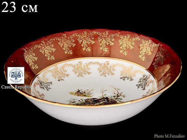 Салатник 23 см Магнолия Охота Красная MZ