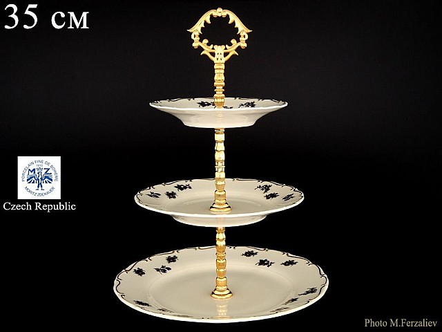 Этажерка (Горка) 3 яруса Анжелика Слоновая кость Золотая роза MZ