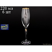 Набор фужеров для шампанского Lilly Bohemia Crystal 220 мл