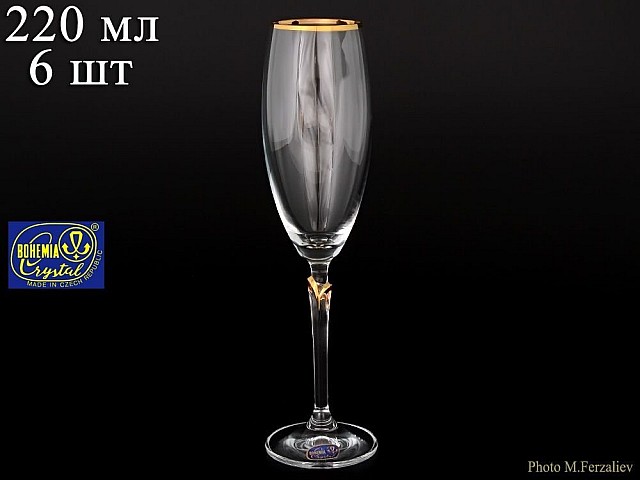 Набор фужеров для шампанского Lilly Bohemia Crystal 220 мл