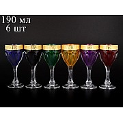 Набор бокалов для вина 290 мл Фестиваль Сафари Костка B-G Bohemia Crystal