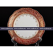 Набор тарелок 25 см Красная паутинка Royal Czech Porcelain