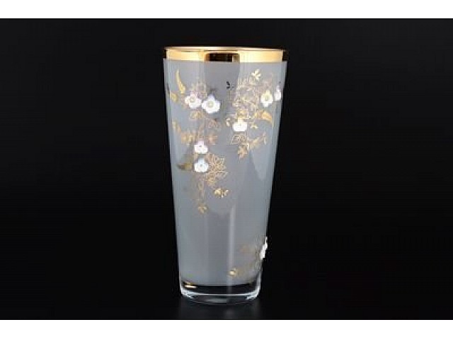 Ваза Bohemia Crystal 25 см Голубая матовая