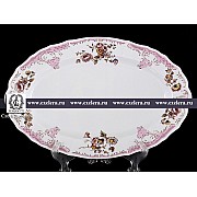 Блюдо овальное 36 см Бернадотт Розовый цветок
