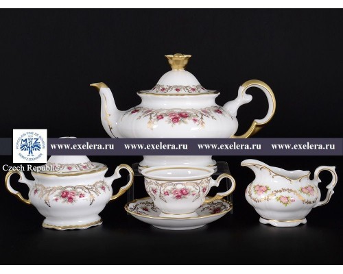 Чайный сервиз Royal Czech Porcelain на 6 персон 17 предметов