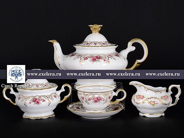 Чайный сервиз Royal Czech Porcelain на 6 персон 17 предметов