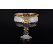 Конфетница на ножке 26 см Версачи Богемия B-G фон