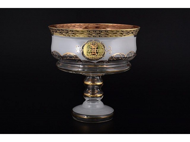 Конфетница на ножке 26 см Версачи Богемия B-G фон