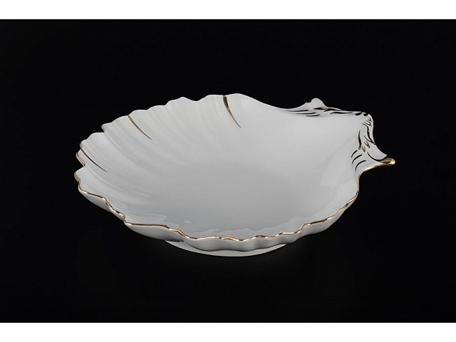 Блюдо ракушка 21 см Золотая полоса Корона Queens Crown