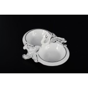 Икорница 2-я 18 см Платиновый узор Корона Queens Crown