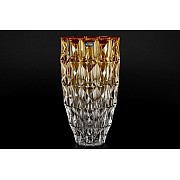 Ваза для цветов Diamond Crystalite Bohemia оранжевая 28 см