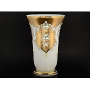 Ваза 40 см Лепка Белая S-A Bohemia Crystal