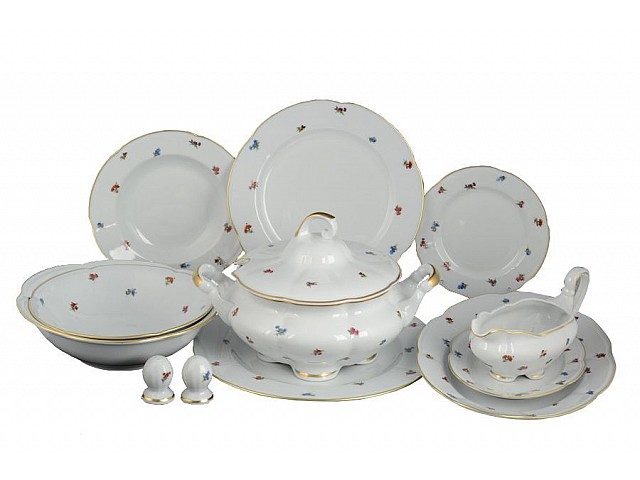Столовый сервиз Болеро Мелкие цветы Royal Czech Porcelain на 6 персон