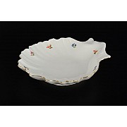 Блюдо ракушка 21 см Мелкие цветы отводка золото Корона Queens Crown