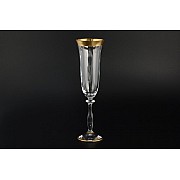 Набор фужеров для шампанского Bohemia Crystal Матовое золото E-V 190 мл