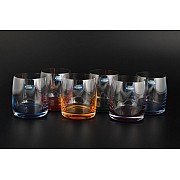 Набор стаканов Идеал Арлекино цветные Bohemia Crystal 290 мл 6 штук