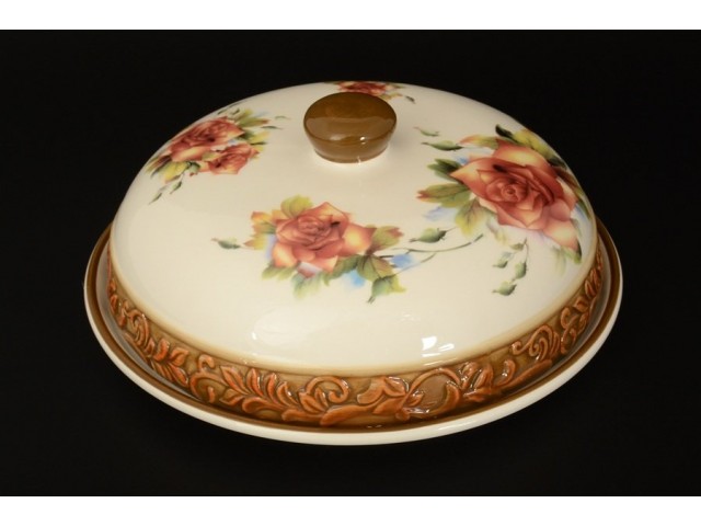 Блюдо для блинов с крышкой Royal Розы