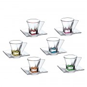 Набор чашек для эспрессо 70 мл цветные Fusion trends RCR