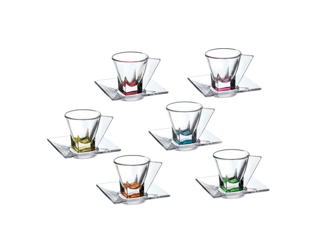 Набор чашек для эспрессо 70 мл цветные Fusion trends RCR