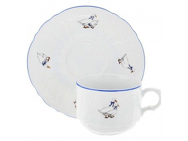 Набор чайных пар Гуси Bernadotte 250 мл (6 пар)